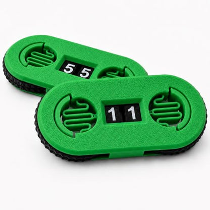 2 Pack MTG Life Counter - HP Tracker with Tracking Card Slot MTG RPG Tabletop Dungeons and Dragons (Green) - color: Green