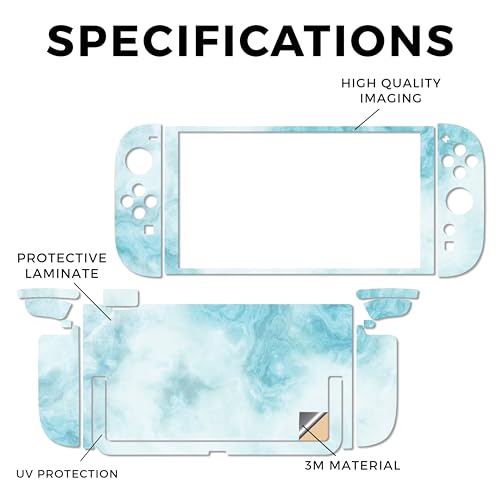 Gaming Skin Compatible with Nintendo Switch 2 Console Only - Blue Marble - Premium 3M Vinyl Protective Wrap Decal Cover - Easy to Apply | Crafted in The USA by MightySkins - color: Blue Marble, size: Switch 2 Console Skin Only, style: Matte Finish