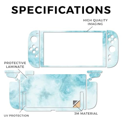 Gaming Skin Compatible with Nintendo Switch 2 Console Only - Blue Marble - Premium 3M Vinyl Protective Wrap Decal Cover - Easy to Apply | Crafted in The USA by MightySkins - color: Blue Marble, size: Switch 2 Console Skin Only, style: Matte Finish