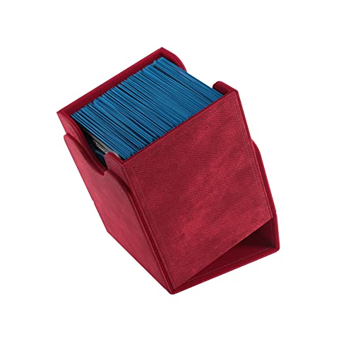 GameGenic Deck Box – Squire XL Red 100CT – Durable and Sturdy TCG, OCG, CCG Card Storage – Compatible with Pokemon, Yugioh, Commander, and MTG Magic: The Gathering Cards - color: Red