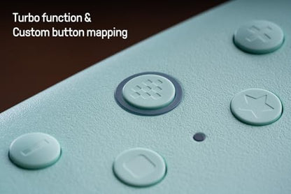 8Bitdo Ultimate 2C Hall Effect Joysticks and Hall Triggers Wired Controller for Windows PC and Android, with Remappable L4/R4 Bumpers, Turbo function & Rumble vibration (Mint) - color: Mint, size: Ultimate 2C