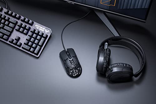 ASUS TUF Gaming M4 Air Lightweight Mouse | 16,000 dpi Sensor, Programmable Buttons, 47g Ultralight Shell, IPX6 Water Resistance, Gaming Paracord and Low Friction PTFE Feet, Black