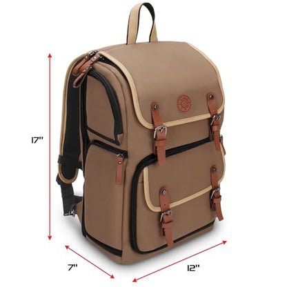 ENHANCE Designer Edition TCG Backpack - MTG Deck Bag Card Binder Space, TCG Deck Box Storage, MTG Playmat Holder - Card Storage Compatible with Magic the Gathering, Pokemon, Lorcana (Canvas Tan) - color: Canvas Tan
