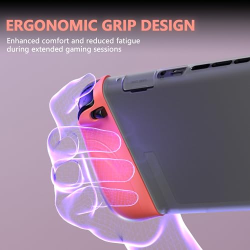 PlayVital Ranger Protective Case for Nintendo Switch 2 with Stand | Ergonomic Anti-Slip Silicone Grips, Dockable Hard Shell, 4 Thumbstick Caps | Quick-Release-Joycon Full-Body Cover, Blue & Orange - color: Blue & Orange