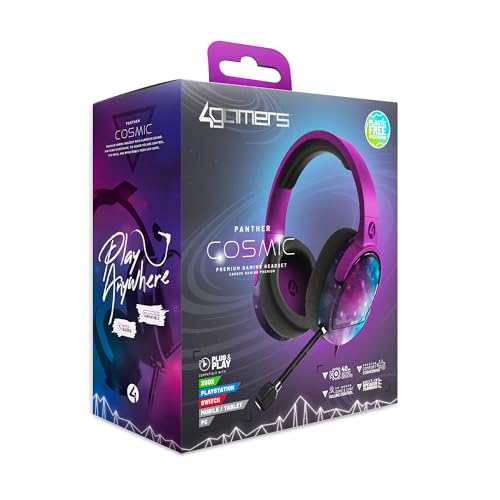 4Gamers Panther Wave Gaming Headset Cosmic for PS5, Xbox & PC - color: Cosmic