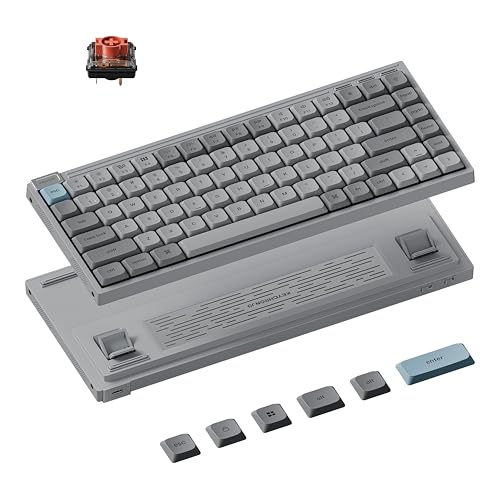 Keychron J9 Ultra 8K Polling Rate Ultra-Slim Compact Wireless (2.4 GHz & Bluetooth) ZMK & Launcher 480-Hr Battery PBT Keycaps with Low-profile Silent Red Switches for Mac Windows Linux (Hot-swappable) - color: Hot-swappable Silent Red Switch