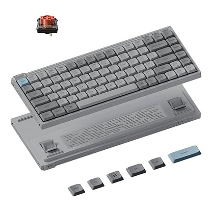 Keychron J9 Ultra 8K Polling Rate Ultra-Slim Compact Wireless (2.4 GHz & Bluetooth) ZMK & Launcher 480-Hr Battery PBT Keycaps with Low-profile Silent Red Switches for Mac Windows Linux (Hot-swappable) - color: Hot-swappable Silent Red Switch