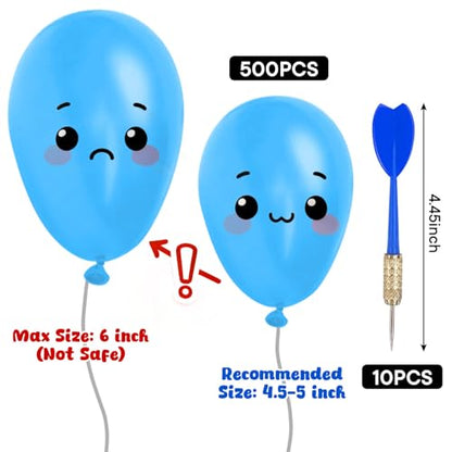 LOVESTOWN 510 PCS Dart Balloon Game Set, Carnival Games for Kids & Adults | Outdoor Party Game for Backyard, Birthdays & Family Reunions, Carnival Party Favors, Includes 500 Balloons & 10 Darts