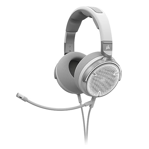 Corsair Virtuoso PRO Wired Open Back Gaming Headset - Detachable Uni-Directional Microphone - 50mm Graphene Drivers - 20Hz-40 kHz Frequency Response - White - color: White, size: One Size