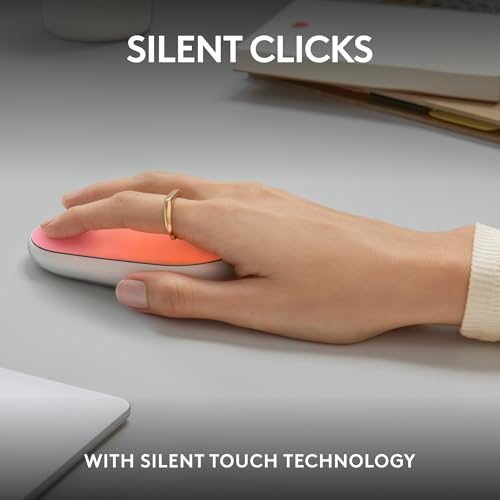 Logitech M340 Compact Ambidextrous Silent Wireless Mouse - Speckles | Silent clicks, with 2.4 GHz USB-A Nano Receiver, 3 non-customizable buttons, 18-months battery, Windows Mac Chrome compatible - color: Speckles
