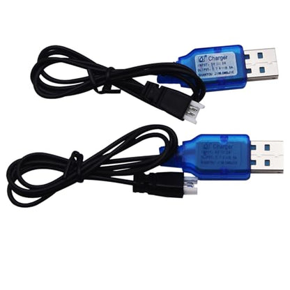 Blomiky 2 Pack 3.7V Lithium Battery USB Charge Cable with MX2.0 Plug Suitable for Some RC Airplane Shark Boat Helicopter Drone Battery / T12 USB