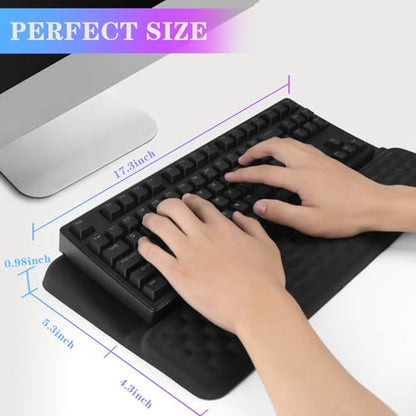 Computer Keyboard Stand with Wrist Rest, Ergonomic Tilted Keyboard Holder - Keyboard Riser with Wrist Pad - Keyboard Tray Support for Office Home - Black - color: Keyboard Stand - Black