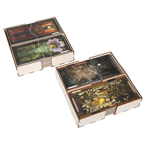 The Broken Token Mansions of Madness Compatible Mad Manor Crate - Wooden Storage Box with Multiple Trays and Dividers