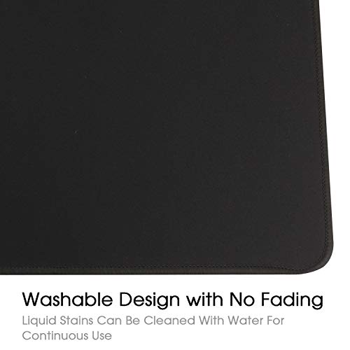 Gaming Mouse Mat/Mouse Pad 35.4x15.7x0.12Inch | XXL Mouse pad | Table mat/Large Size | Improved Precision and Speed | Rubber Base for Stable Grip on Smooth Surfaces Non-Slip (90x40 Black004) - color: 90x40 Black004