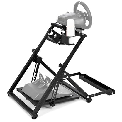 Marada X Frame Steering Wheel Stand Racing Sim Cockpit with Seat Slot | Easy Foldable Fit for Logitech G25 G27 G29 G920, for Thrustmaster T300 T248, for Fanatec, No Pedal & Shifter