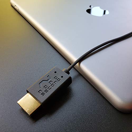 Extreme Slim 2.6' HDMI Cable - World's Thinnest and Most Flexible HDMI Cable. (2.6 Ft / 0.8m) High-Speed Supports Full 1080P, 4K, UltraHD, 3D, Ethernet, and Audio Return Channel