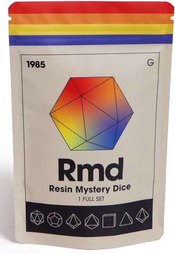 1985 Games Sharp Edge Polyhedral Dice Set – Mystery RPG Dice for Dungeons & Dragons & Tabletop RPGs | Pack of 6 - color: Resin Mystery Dice, size: Pack of 6