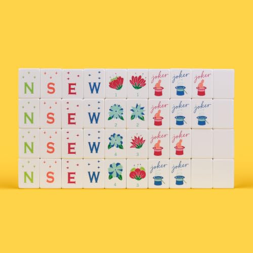 Orchid Elegance Mahjong Set - 160 Acrylic Engraved Tiles with Botanical Floral Motifs | Luxury Gift for Orchid Lovers & Mahjong Enthusiasts | Unique Artistic Nature-Inspired Game Set