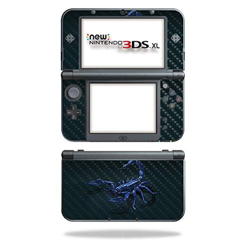 MightySkins Carbon Fiber Skin for Nintendo New 3DS XL (2015) - Metal Scorpion | Protective, Durable Textured Carbon Fiber Finish | Easy to Apply, Remove, and Change Styles | Made in The USA - color: Metal Scorpion