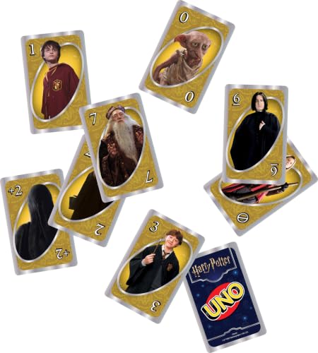 Mattel Games UNO Harry Potter Card Game with Storage Tin, Ages 7+ - style: UNO Harry Potter Tin