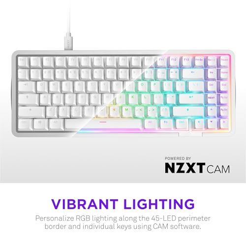NZXT Function Elite MiniTKL (White) - color: White, size: Mini Tenkeyless, style: Function Elite