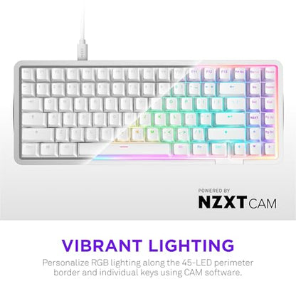 NZXT Function Elite MiniTKL (White) - color: White, size: Mini Tenkeyless, style: Function Elite