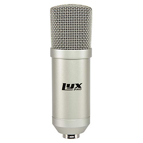LyxPro Condenser Microphone for Studio, Vocals, Instruments, Podcasting and Professional Recordings with Shockmount and XLR Cable