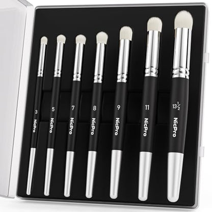 Nicpro Dry Brush Miniature Painting, 7 Sizes Drybrush with Storage Case | Professional Drybrush Set, Hobby Detail Paint Brushes, For Tabletop & Wargames Miniatures Models Figures