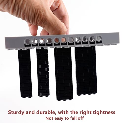 Masonry Bricks House Wall Accessories: 340PCS Classic Masonry Profile Block Parts and Pieces Creative Construction Bulk, MOC Castle Pieces (Black) - color: Black