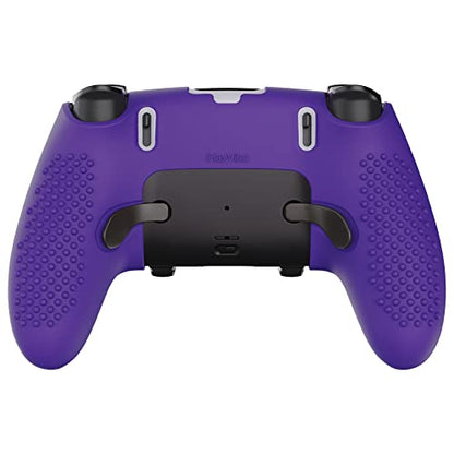 PlayVital 3D Studded Edition Anti-Slip Silicone Cover Case for ps5 Edge Controller, Soft Rubber Protector Skin for ps5 Edge Wireless Controller with 6 Thumb Grip Caps - Purple - color: Purple