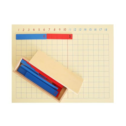 MONTESSORI OUTLET Addition Strip Board for 3-6 Years Montessori Education at School and Home - style: Addition Strip Board