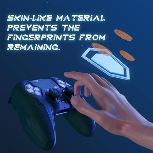 PlayVital Silicone Skin Set for PS5 Controller - Charging Dock Compatible, Full Protection Case with Futuristic CyberMech Design, Soft Cover with Thumb Grips & Stickers - Racing Green - color: Racing Green