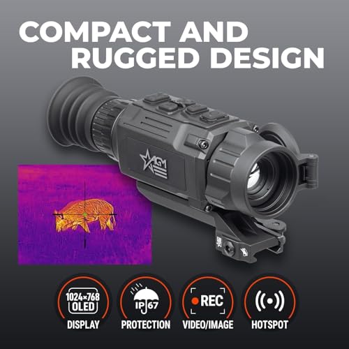 AGM Global Vision Rattler V2 Thermal Imaging Scope for Hunting, High Resolution with High Sensitivity Thermal Optics, Waterproof & Durable, Includes Thermal Targets & Cleaning Cloth - style: 25-384