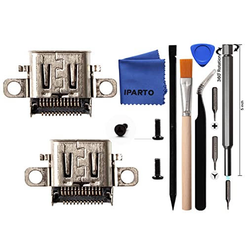 2 Pack Replacement Type C Port for Nintendo Switch OLED USB C Charging Port Charger Socket Connector Repalcement Repair Kit Accessories for NS OLED