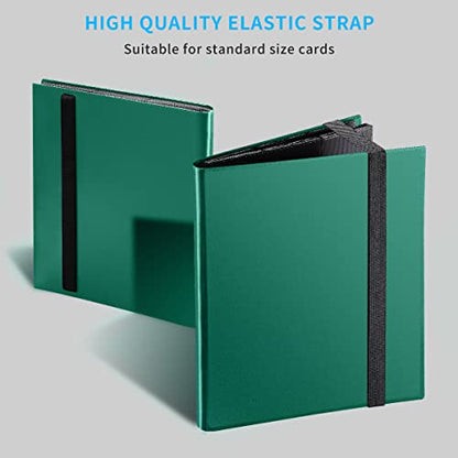 Card Binder, 360 Pockets Upgraded Trading Card Binders, Cards Collection Binder 9 Pocket, Side Loading Yugioh Binder Book Holder for MTG, TCG, Sport, Football, Baseball Collector Cards - Green - color: Green