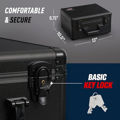 3 ROW Graded Card Storage Box, Holds 105+ PSA Slab Case for Sports Cards, Trading Card Case with Lock, BGS Card Carrying Case, Card Storage - size: 3 Row