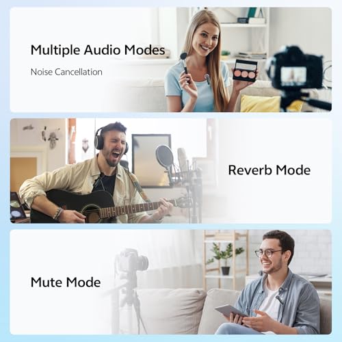 Mini Microphone for iPhone/Computer/Android/iPad,Lavalier Microphone with Noise Reduction and Crystal Sound,Clip-on Lapel Mic for Video Recording,Outdoor Interview,Tiktok,Vlog,YouTube