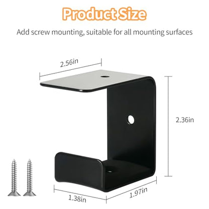 Headphone Holder Hanger,Headset Mount for Desk,Headset Stand Aluminum Headphone Hook with Strong Adhesive Tape for Classroom, Gaming Room with 2 Install Style with Rubber Pad,Single