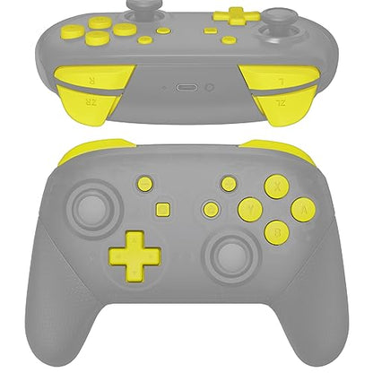 eXtremeRate Sunflower Yellow Repair ABXY D-pad ZR ZL L R Keys for Nintendo Switch Pro Controller, DIY Replacement Full Set Buttons for Nintendo Switch Pro Controller - Controller NOT Included - color: Sunflower Yellow