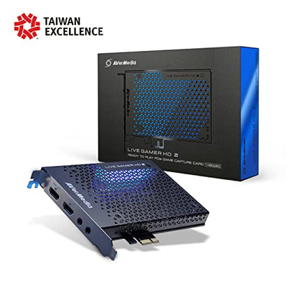 AVerMedia Live Gamer HD 2-PCIe Internal Game Capture Card, Record and Stream in 1080p 60 with Multi-Card Support, Low-Latency Pass-Through on Xbox series x/s, PS5, Nintendo Switch, Windows 10 (GC570)