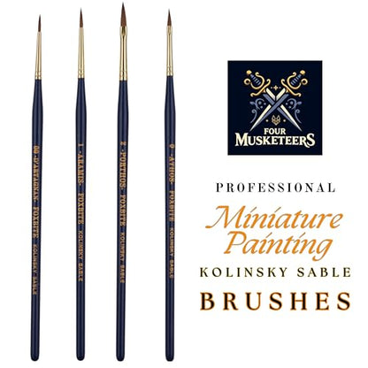 FOXBITE Kolinsky Sable Set Brushes for Miniature Painting Modeling Pieces Fine Detail Paint Brush Miniature Painting Kit Mini Paints Acrylic for Warhammer for Advanced Painters