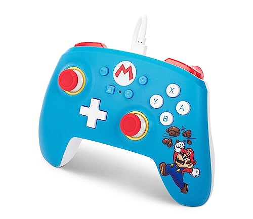 PowerA Nintendo Switch Wired Controller - Brick Breaker Mario, Mario Switch Controller, Detachable 10ft USB Cable, Plug & Play, Officially Licensed by Nintendo - color: Brick Breaker Mario