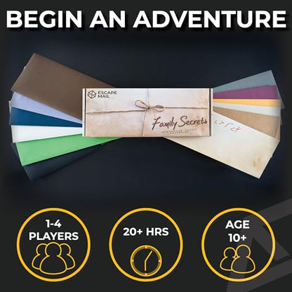 Escape Mail - Family Secrets Series - (Episodes 3 to 12 only) - Escape Room Kit Game for Family | Fun Adults & Teens Puzzle Mystery & Adventure - style: Episodes 3-12 Box Set