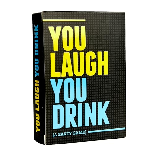 DSS Games You Laugh You Drink for People Who Can’t Keep A Straight Face [Try Not to Laugh Cards | Party Game for Adults | 150 Fun Prompt Cards for Game Nights, Pregames | Gift for Him]