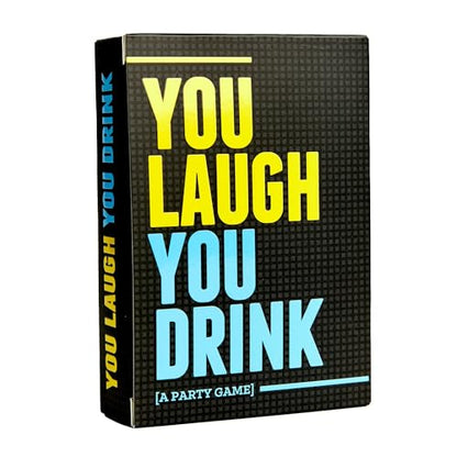 DSS Games You Laugh You Drink for People Who Can’t Keep A Straight Face [Try Not to Laugh Cards | Party Game for Adults | 150 Fun Prompt Cards for Game Nights, Pregames | Gift for Him]