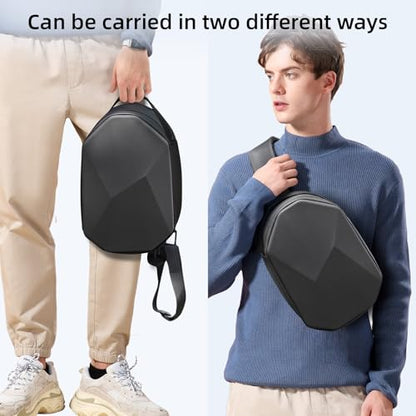 TOENNESEN VR Carrying Case for Meta Quest 3S/3/2, Fits BOBOVR/KIWI Straps | Half-Hard Shell, Shoulder Strap, Storage for Headset and Controllers, Travel-Friendly Design - color: Black