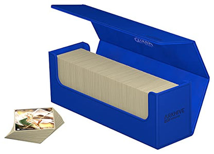 Ultimate Guard Arkhive 400+, Deck Case for 400 Double-Sleeved TCG Cards, Blue, Compatible with Boulders, Magnetic Closure & Microfiber Inner Lining - color: Blue, size: 400+