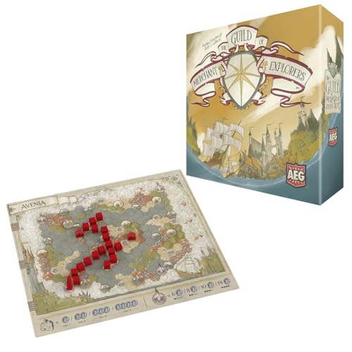AEG The Guild of Merchant Explorers | Explore The World, Establish New Settlements | Nautical Voyage Adventure Board Game | 1-4 Players | Ages 10+ | 1-4 Players, Ages 14+, 45 Mins, Simultaneous Adventure