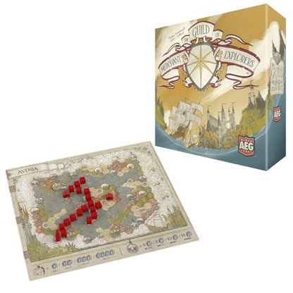 AEG The Guild of Merchant Explorers | Explore The World, Establish New Settlements | Nautical Voyage Adventure Board Game | 1-4 Players | Ages 10+ | 1-4 Players, Ages 14+, 45 Mins, Simultaneous Adventure