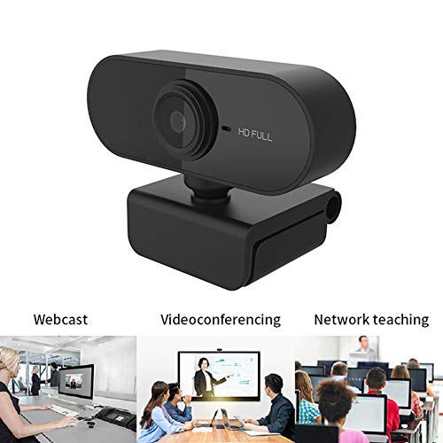 Full HD 1080P Webcam with Microphone Streaming Web Camera for Video Calling and Recording USB PC Camera Computer Camera for, Laptop & Desktop, Plug and Play, 360° Flexible